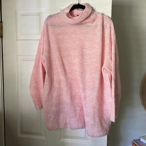 New pink turtleneck sweater